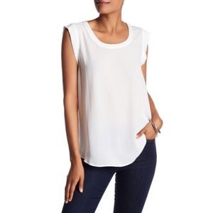 Pleione Bailey Double Pleat Cap Sleeve Blouse